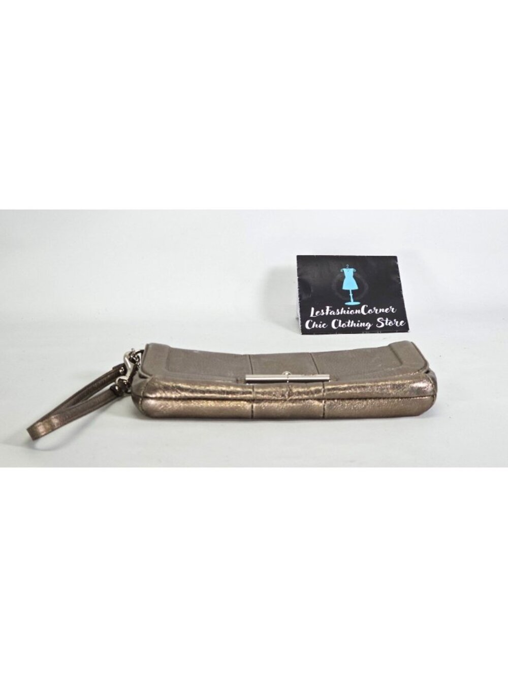Coach Women's Metallic Leather Kristin Wristlet Clutch Bag Small 2329 - Picture 11 of 14